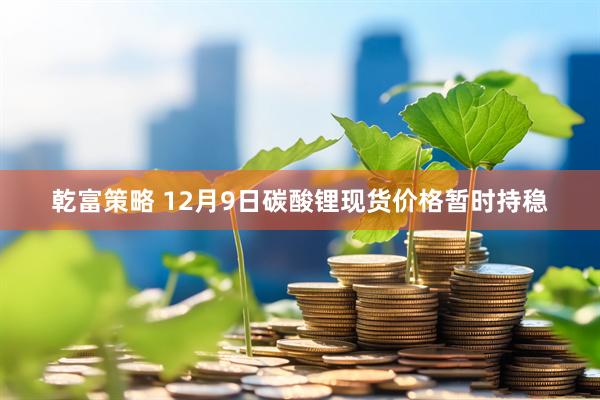 乾富策略 12月9日碳酸锂现货价格暂时持稳